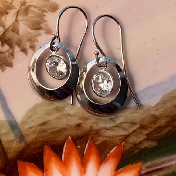 JCM Jewelry - 14KW/CZ Petite Drop Earrings